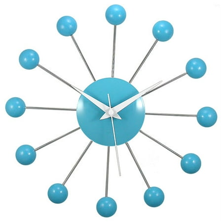 Retro Wall Clock, Turquoise