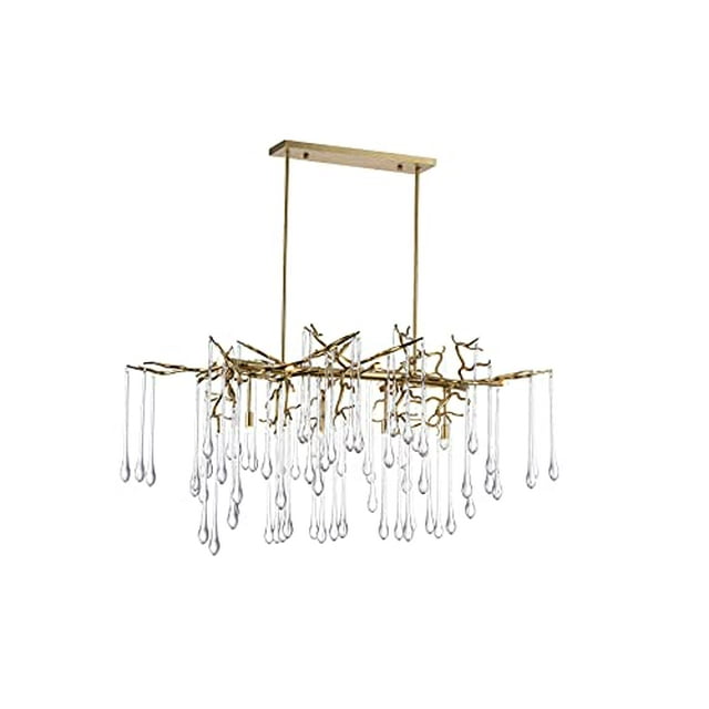 CWI Lighting 1094P47-10-620 Lustre 10 Lumières avec Fini Feuille d'Or, Fini Feuille d'Or