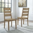 thumbnail image 2 of Crosley Furniture Joanna Farmhouse Wood Dining Chair in Rustic Brown (Set of 2), 2 of 11