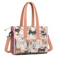 thumbnail image 2 of Teacher Tote Bag,Chihuahua and Pioneer Flower Teacher Utility Tote Bag,Large Work Tote Bags for Women with Multiple Pockets,Top Zipper Closure,13.8x10.6x6.7 Inch, 2 of 5