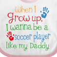 thumbnail image 4 of Inktastic Soccer Player Like Daddy Boys or Girls Baby Bib, 4 of 4