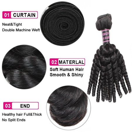 Allove Malaysian Curly Hair Afro Kinky Curly Hair 4 Bundles 10 10
