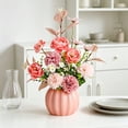thumbnail image 6 of BiFandian Nordic Style Artificial Potted Flower, Faux Floral Arrangement in Ceramic Vase Planter, Lifelike Home Centerpiece Accent for Living Room Dining Table Shelf Decoration, 6 of 6