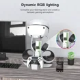 thumbnail image 4 of 4-in-1 Controller Charging Station for PSVR2 and PS5, Dual Charging Dock with VR Headset Display Holder and Headphone Rack, LED Indicator, Charging Cable, RGB Lights, 3 Magnetic Connector, 4 of 7
