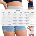 thumbnail image 4 of Bovxnpu Maternity Clothes For Women, Women's Maternity Jean Shorts Summer Distressed Denim Shorts, Woman Fashion Solid Color Elastic Waist Pockets Shorts Jeans, 4 of 6