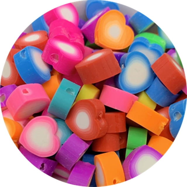 200 Pcs Perles Rondes Colorées pour Fabrication de Bijoux pour Enfants DIY, Dégradé Amour