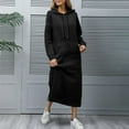 thumbnail image 6 of Comdrip Long Hoodies for Women, Women's Casual Pocket Slim Pullover Hoodie Dress 2025 Fall Pullover Oversized Sweatshirt for Women Hoodie Dress for Women Black 4XL, 6 of 6