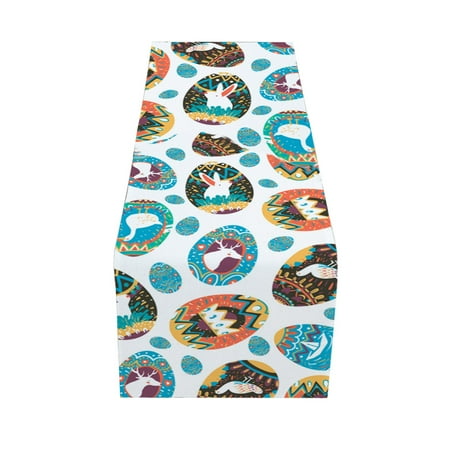 

Easter Decorations - Chiccall Easter Bunny Table Runner Easter Holiday Kitchen Dining Table Runner for Home Easter Gifts on Clearance