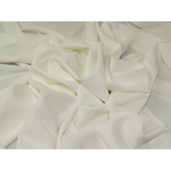 Minerva Stretch Woven Polyester Suiting Fabric Ivory - per yard