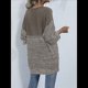 thumbnail image 4 of Suéter Holgado de Cuello Redondo para Mujer, de Otoño e Invierno, de Punto con Contraste de Colores. Caqui M, 4 of 7