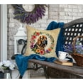 thumbnail image 4 of Bloodhound and Flowers Fabric Decorative Pillow 18 in x 18 in, 4 of 5