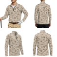thumbnail image 2 of Xixirimido Retro Palm Tree Floral Couple Matching Outfit Golf Polo Couple Matching Quarter Zip Long Sleeve Performance Shirts Breathable Quick Dry Golf Workout Tops Fall Winter Outfits Shirt L, 2 of 7