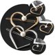 thumbnail image 5 of 3 pinzas para el pelo con forma de corazón, pasadores huecos con incrustaciones de perlas y tocado de aleación., 5 of 6
