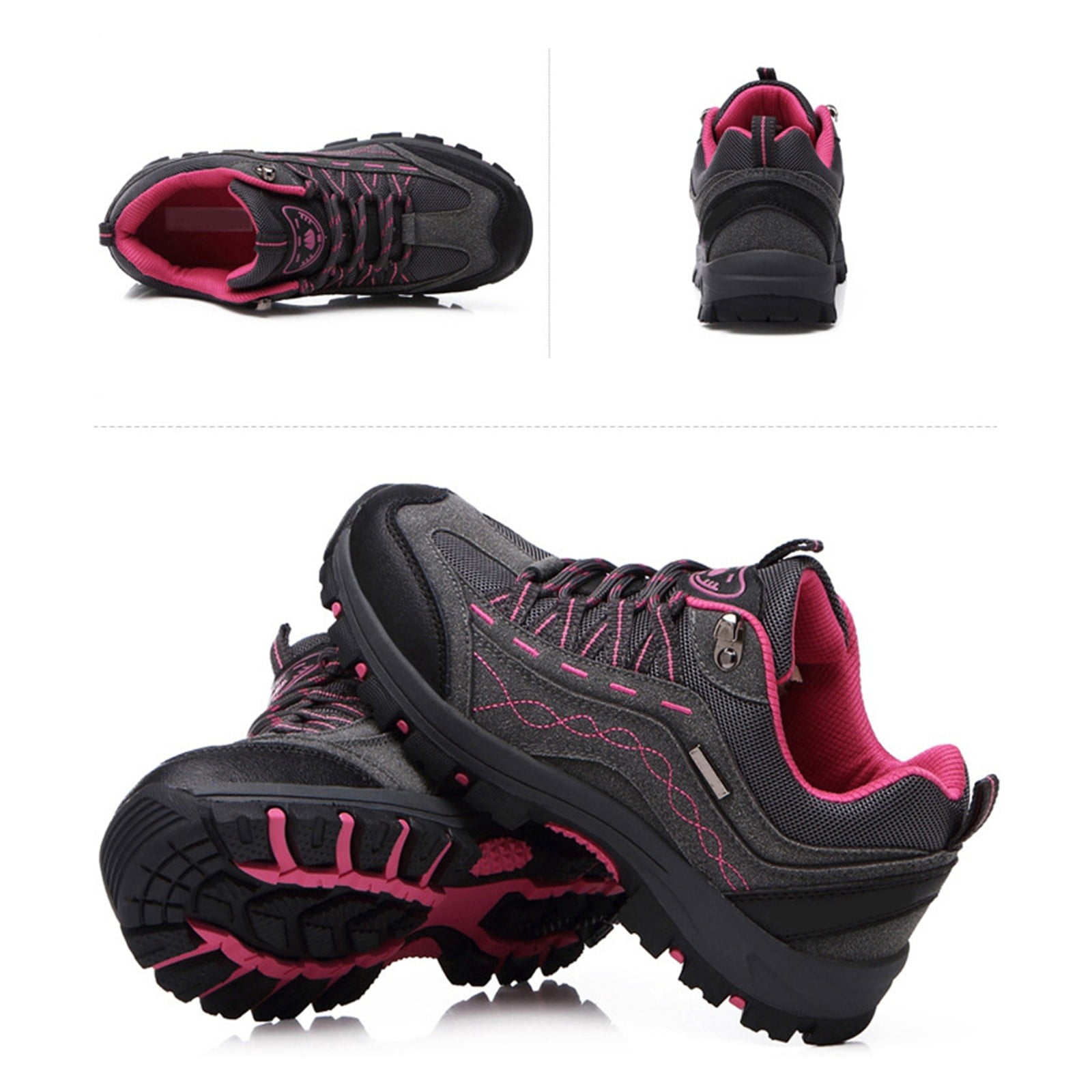Win s Way Women's High-Top Hiking Sneakers, Lightweight Breathable Trekking Shoes for Outdoor Adventure & Support