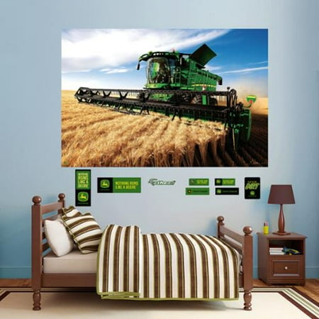 fathead john deere combine mural wall decals - walmart