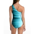 thumbnail image 3 of La Blanca Womens Ocean One Shoulder Gathered One-Piece Swimsuit, 3 of 4