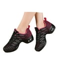 thumbnail image 3 of Wovix Women's Jazz Shoes Lace-up Sneakers Breathable Air Cushion Lady Split Sole Athletic Walking Dance Shoes Platform Basic Soft Daily Athletic Footwear, 3 of 7