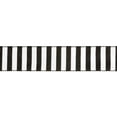 thumbnail image 5 of LaRibbons 2 1/2" Wired Ribbon, Horizontal Black Glittered Stripes on White, 10 Yard Roll, 5 of 5