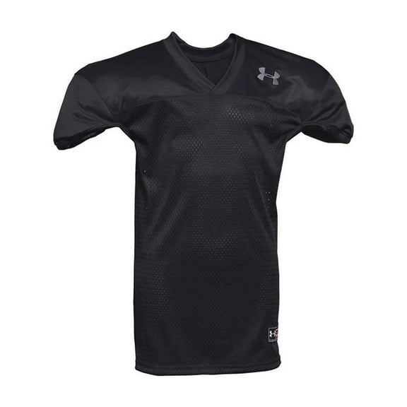 Under Armour Youth Boys' Football Jersey, Black /White, Youth X-Large
