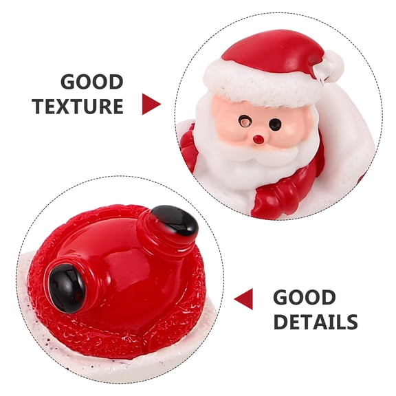 LOLIPPYY 12pcs Mini Christmas Figurines Set - Resin Santa Claus Tiny Ornaments for Snow Globes, Landscapes, and Holiday Decorations