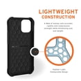 thumbnail image 6 of UAG iPhone 12 Mini Case [5.4-inch screen] Feather-Light Heavy Duty Shockproof Slim Rugged Metropolis LT. Protective Cover, Smooth PU SATN ARMR Black, 6 of 8