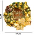 thumbnail image 2 of Navidad 40 Cm Guirnalda De Conos De Pino De Navidad Artificial Con Luces Led Adornos De Navidad Para Puerta Delantera Regalo De Año Nuevo Inevent HA043969-01, 2 of 6