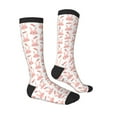 thumbnail image 4 of Lsque Rabbit Is And Carrots Printed Crew Socks Men's Women's LightWeight Thin Casual Calf Socks ,Knee High Socks,Cotton Socks, 4 of 9