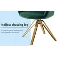 thumbnail image 6 of Art Leon Velvet Desk Chair Swivel with Gold Plated Legs, Dark Green, 6 of 9
