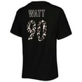 thumbnail image 3 of Women's Majestic Threads T.J. Watt Black Pittsburgh Steelers Leopard Player Name & Number T-Shirt, 3 of 3