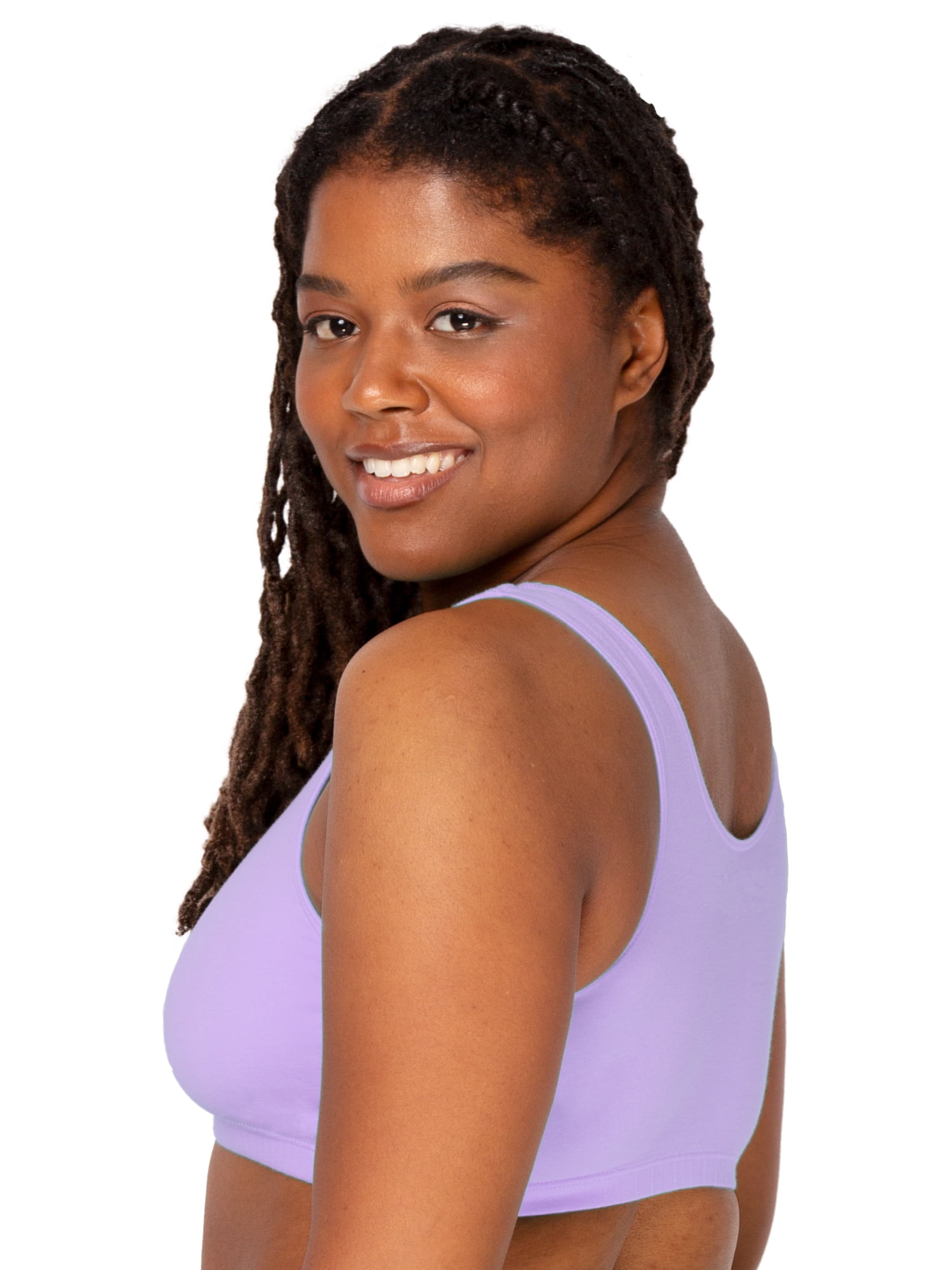 Fruit of the Loom Women's Tank Style Cotton Sports Bra, 3-Pack, Style- 9012
