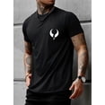 thumbnail image 1 of Men's Lightning & Bull Print Casual Tee - Soft Cotton, Crew Neck, Short Sleeve T-Shirt for Casual Attire, Casual Sporty Tee, Comfy Tee, 1 of 4