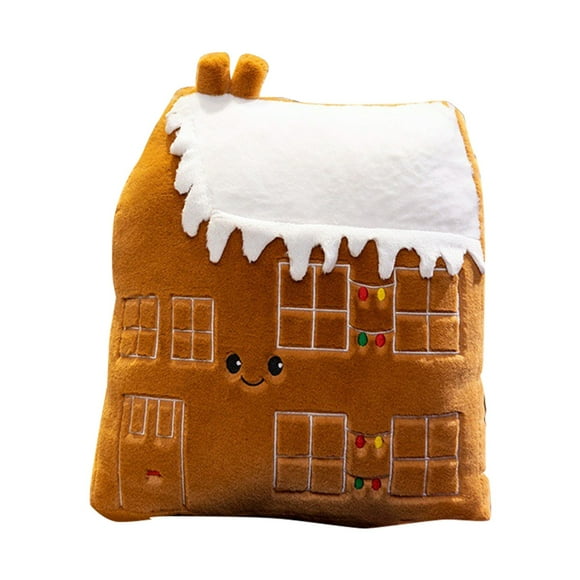 Clearance Hot Sales! Joyful Christmas Tree Snowman House Pillow Plush Doll Decoration