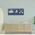 thumbnail image 2 of Life Better At Lake Water Fun Typography Graphic Art Gallery Wrapped Canvas Print Wall Art, 2 of 7