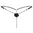 thumbnail image 1 of Perlas femeninas Flor G-String Sólido Cintura baja Masaje Bragas Clubwear flor negra Colcomx G String Thong Bragas, 1 of 8