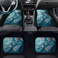 thumbnail image 3 of Pzuqiu Sea Turtle Print Car Floor Mats Car Steering Wheel Cover Full Set Easy to Install 5 Piece Car Floor Mats All Weather with Anti-Slip Pad Removable Automotive Accessories for Cars, 3 of 6
