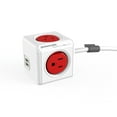 thumbnail image 2 of Allocacoc PowerCube Original USB, Surge Protector, Red, 2 of 5