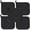 Black, variant on Black 5Pcs Kitchen Pot Holders Set Heat Resistant Pure Cotton Potholders Kit Trivets Large Coasters Hot Pads Pot Holders for Everyday Cooking and Baking by 6.5 x 6.5 Inch