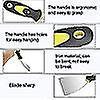 thumbnail image 4 of 4 piezas de raspador de papel tapiz de pintura, raspador de papel tapiz de acero inoxidable, espátula para juntas de paneles de yeso con Plast,, 4 of 5