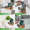 thumbnail image 3 of Pezin & Hulin Bamboo Charger Station for Multi Devices Charging Dock  with 5-Port USB HUB for Phone/Tablet/Watch, 3 of 7