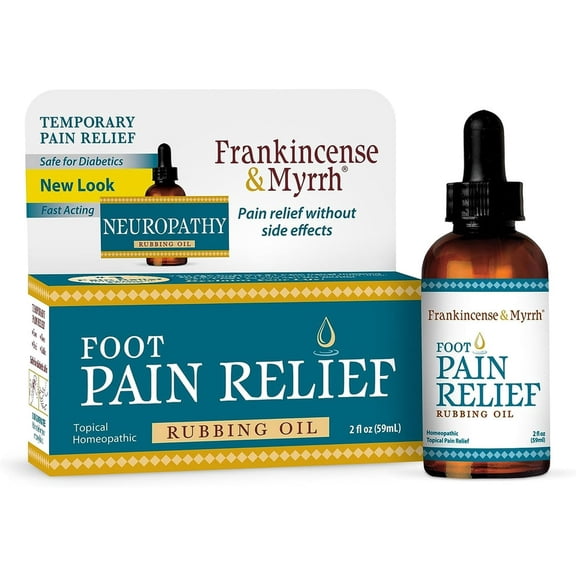 Frankincense And Myrrh Neuropathy Pain Relief Homeopathic Rubbing Oil, 2 Oz