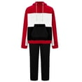 thumbnail image 4 of guisaled Sweatsuit 2 Piece Set for Men Casual Colorblock Jogging Tracksuit Athletic Pullover Hooded Sweatshirt And Sport Pants, 4 of 5