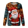 thumbnail image 4 of Herrnalise Womens Tops Fashion Pullover Round-Neck Long Sleeve Christmas Printed Blouses Sweatshirt Tops Gifts for Women, 4 of 5