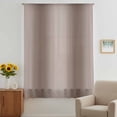 thumbnail image 3 of Brown Ombre Sheer Curtains 54 Inches Long, Modern Abstract Art Farmhouse Gradient Light Filering Curtains, Breathable Simi Curtain Privacy Drapes for Kitchen Bathroom Nursery Small Window Treatment, 3 of 9