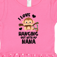 thumbnail image 3 of Inktastic Monkey I Love Hanging out with My Nana Girls Toddler Dress, 3 of 4