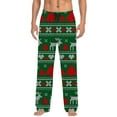 thumbnail image 3 of Mens Pajama Pants with Pockets Christmas Printed Mid Waisted Casual Pants with Drawstring And Comfortable Loose Pants Lounge Bottoms Soft Sleepwear, 3 of 7