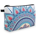 thumbnail image 1 of Bolsa de maquillaje Bolsa de cosméticos de viaje portátil de 6 estilos para mujer Bolsa con cremallera con patrones de flores Bolsa de maquillaje para regalos de perezosos para niñas con cremallera, 1 of 5