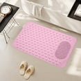 thumbnail image 4 of Non Slip Bathtub Mat, Anti Mold Shower Mat with Drain Holes, 27.56" x 14.57" Massage Textured Foot Scrubber Bath Mat, Soft Waterproof Anti Skid Bathroom Floor Mat for Inside Shower Tub, Green, 4 of 5