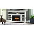 Muskoka Huntley 59" TV Stand Electric Fireplace White Wood Finish for