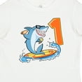 thumbnail image 4 of Inktastic First Birthday Surfing Shark with Hot Dog and Ice Cream Boys or Girls Baby T-Shirt, 4 of 5