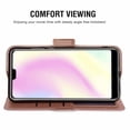 thumbnail image 3 of Cover for Huawei P20pro Cover, Mobile Phone Cover Compatible with Huawei P20 +, Mobile Phone Case Protective Cover Bag Case Fabric And Pu Leather with Credit Card Holder, Pink, 3 of 4